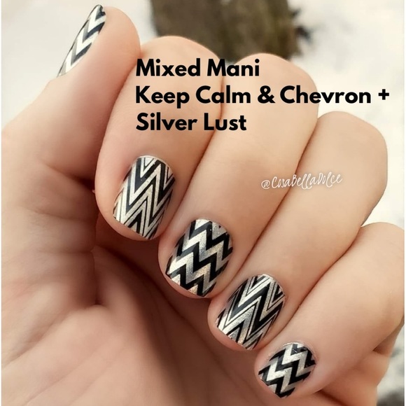 Color Street | Keep Calm and Chevron, Chevron design on clear base nail strips - Picture 15 of 16